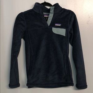 Navy blue Patagonia pull over!